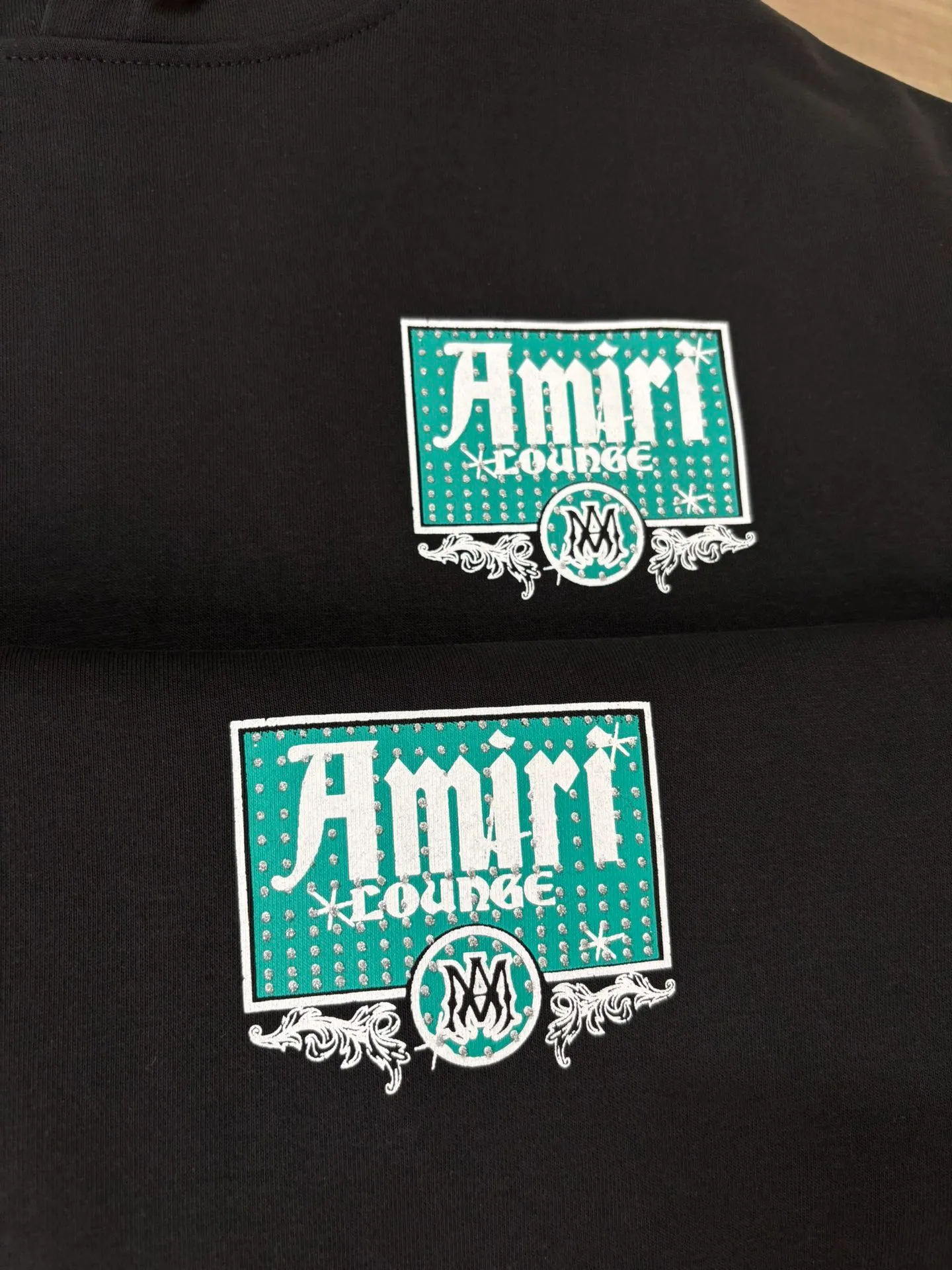 892 P230 autumn and winter new product AMIRI real shot sweatshirt black hanging shot S. M. L. XL