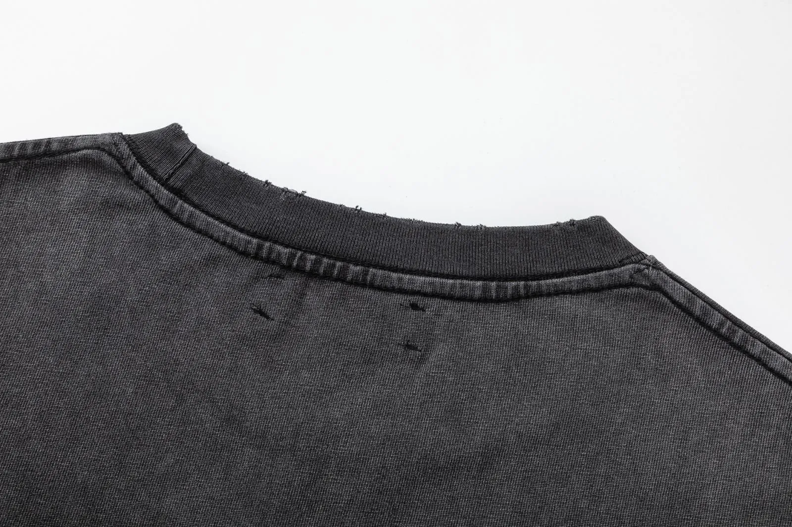8048#P170, AMIRI lion head print, washed, frayed and fried, loose version of T-shirt, made of 300g heavy fabric, color: black, size: S M L XL