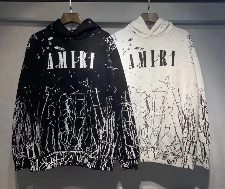 888 P230 AMIRI real shot sweatshirt white black hanging shot S. M. L. XL