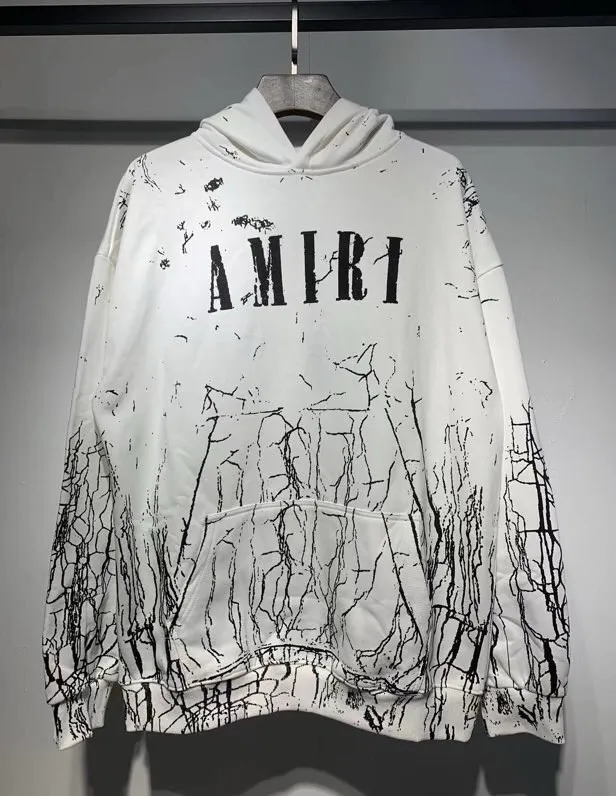 888 P230 AMIRI real shot sweatshirt white black hanging shot S. M. L. XL