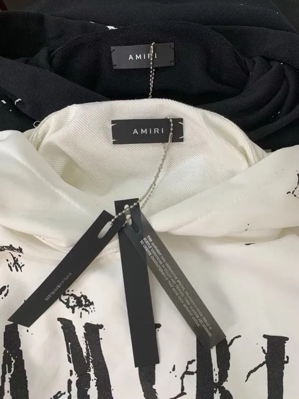 888 P230 AMIRI real shot sweatshirt white black hanging shot S. M. L. XL