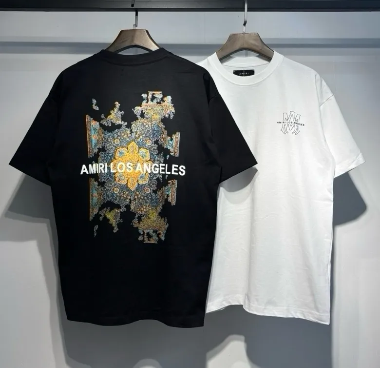 724 model P126 AMIRI real shot black white hanging cashew nut flower letters S. M. L. XL