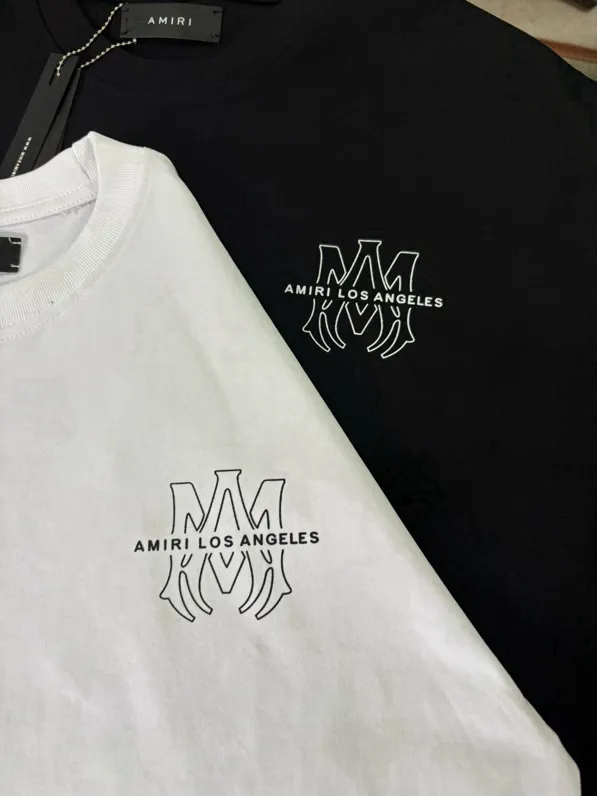 724 model P126 AMIRI real shot black white hanging cashew nut flower letters S. M. L. XL