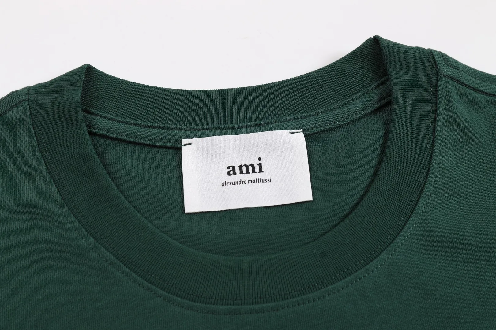 P114 Style No. 125 AMI&WDC [Cui Woo-sik co-branded model] AMI 2025 spring and summer new style short-sleeved genuine original 1;1 mold color: dark green code number: S-XL