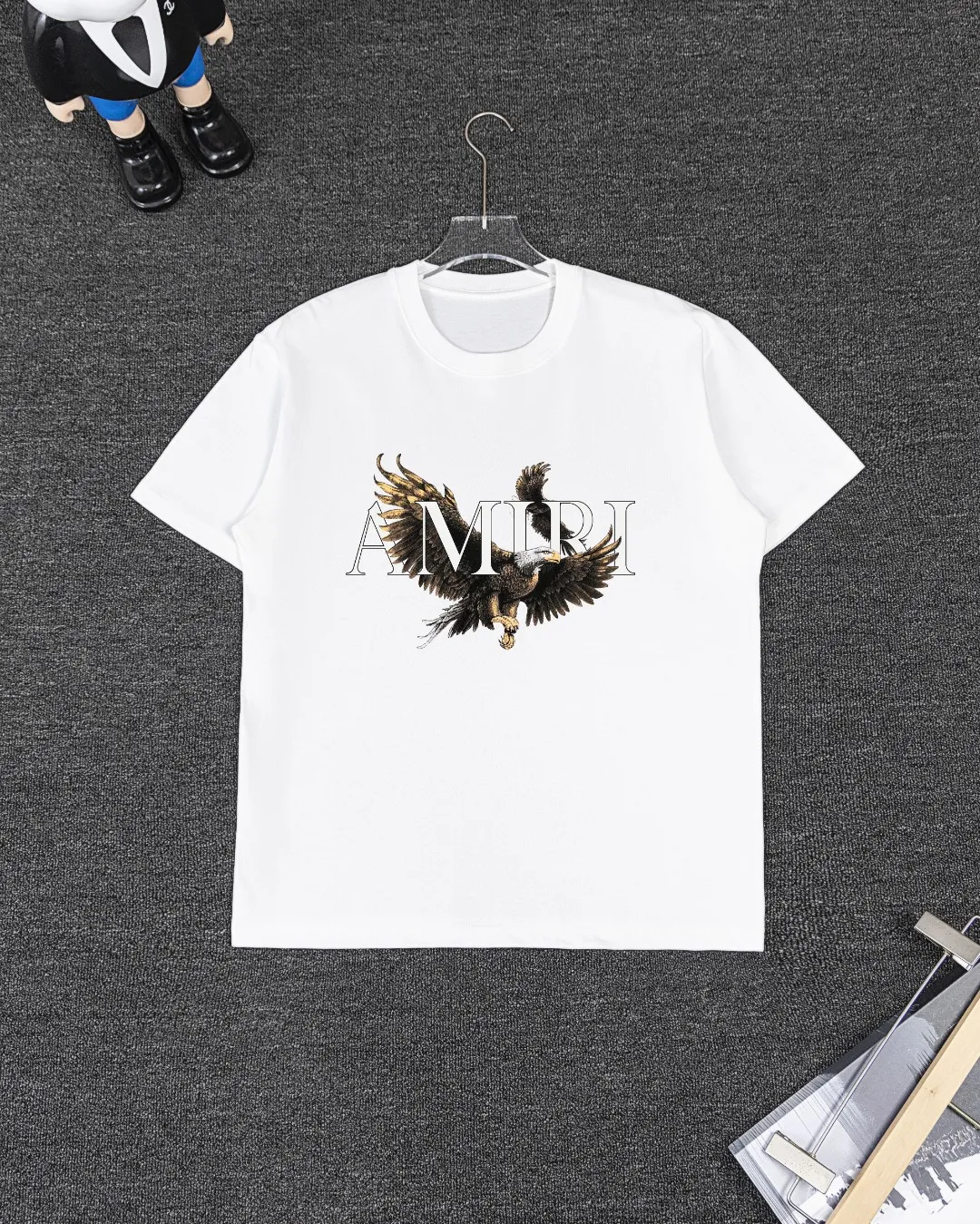 P280 AMIRI spring and summer short-sleeved suit, Xinjiang long-staple cotton short-sleeved + pure cotton terry shorts, a fusion of top elements, trendy men's fashion, unparalleled in terms of upper body comfort, it can be said to be a must-have set for summer. Size: S M L