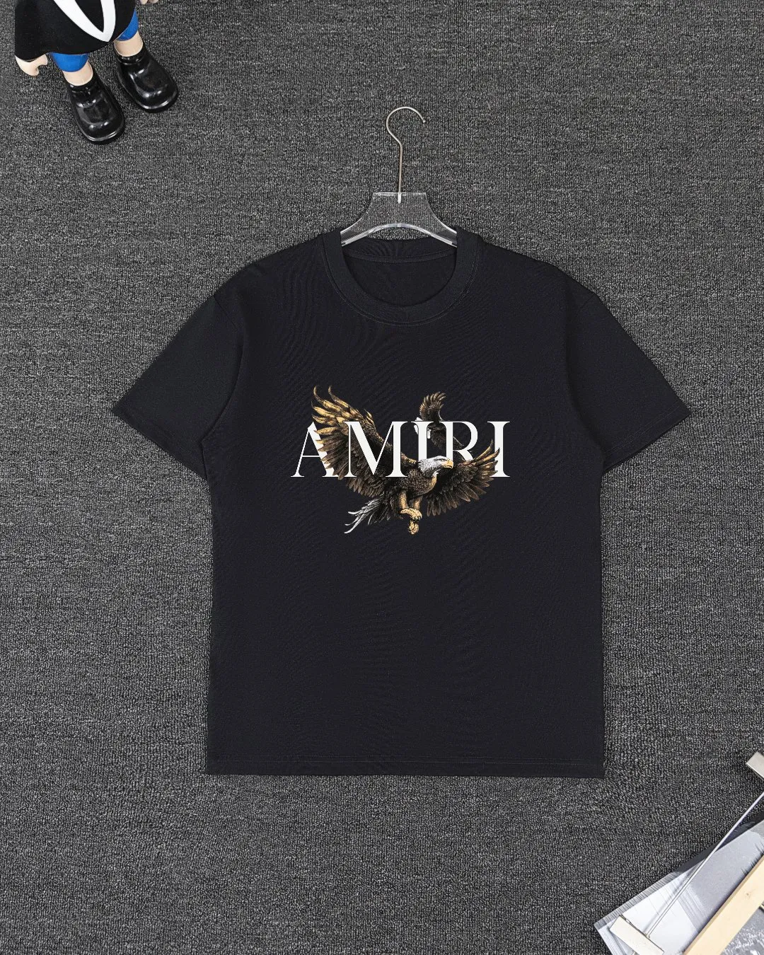 P280 AMIRI spring and summer short-sleeved suit, Xinjiang long-staple cotton short-sleeved + pure cotton terry shorts, a fusion of top elements, trendy men's fashion, unparalleled in terms of upper body comfort, it can be said to be a must-have set for summer. Size: S M L