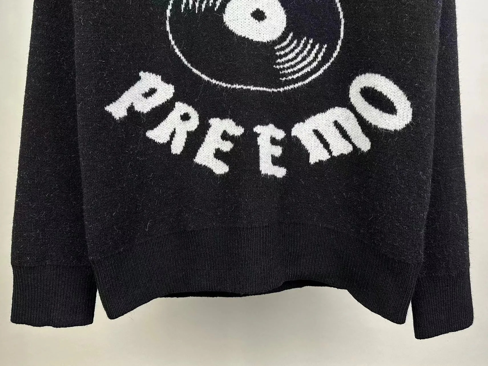P240 🎉🎉AMIRI autumn and winter new style, partial jacquard letter logo on the front, European and American style sweater, color: fluorescent green, brown, black, size: S M L XL XXL