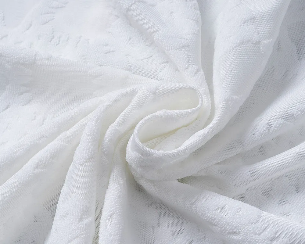 P130 Mili's 2026 spring and summer new men's round neck short-sleeved T-shirt, terry jacquard fabric, stylish and handsome, comfortable fabric, rigorous workmanship, and neat wiring. Good upper body effect·size M-3XL white