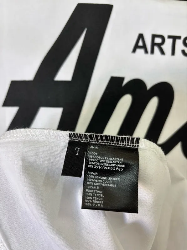 P114 AMIRI real shot black white hanging shot S. M. L. XL