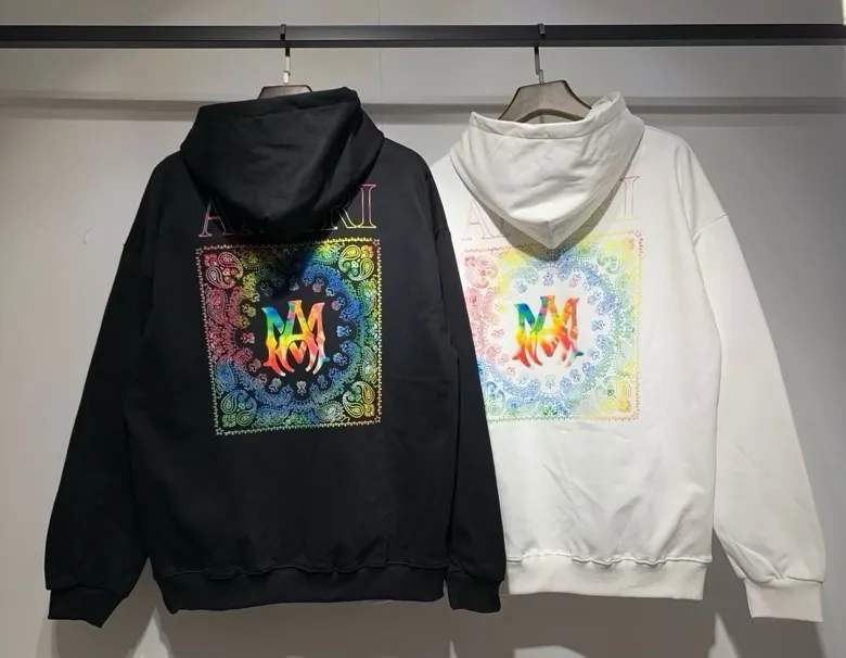 864 P230 AMIRI real shot sweatshirt black and white hanging shot S. M. L. XL