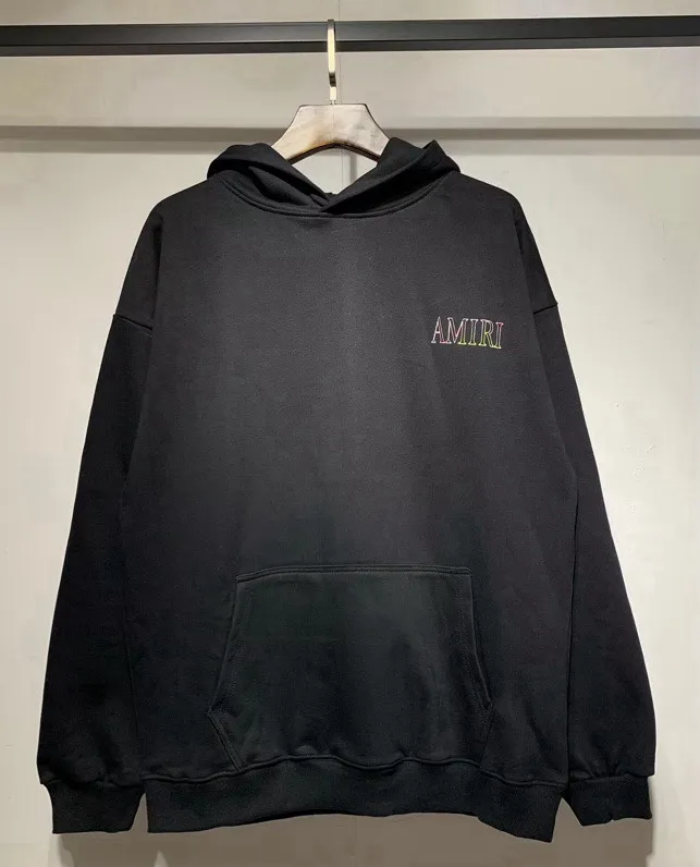 864 P230 AMIRI real shot sweatshirt black and white hanging shot S. M. L. XL