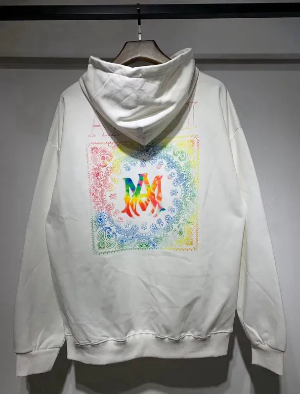 864 P230 AMIRI real shot sweatshirt black and white hanging shot S. M. L. XL