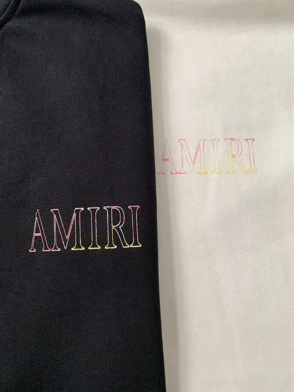 864 P230 AMIRI real shot sweatshirt black and white hanging shot S. M. L. XL