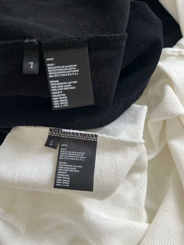 864 P230 AMIRI real shot sweatshirt black and white hanging shot S. M. L. XL