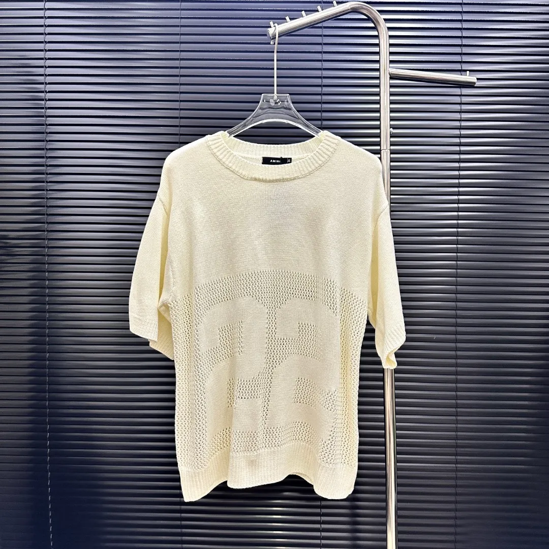 P240 Style: AMIRI Hollow Number 22 Commemorative Knitted Short Sleeves Size: S-XXL Fabric: Wool blend Accessories: Full set of customized original accessories No gender distinction, same style for men and women