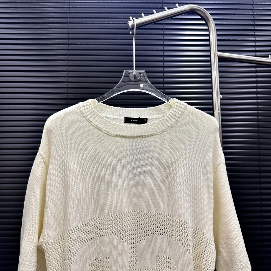 P240 Style: AMIRI Hollow Number 22 Commemorative Knitted Short Sleeves Size: S-XXL Fabric: Wool blend Accessories: Full set of customized original accessories No gender distinction, same style for men and women