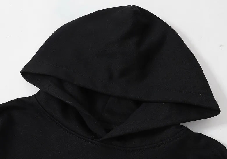 Style number: 873 P230 Fabric: 360g pure cotton terry sweatshirt AMIRI2025 new autumn and winter logo hooded terry sweatshirt high street unisex loose classic letter jacket Color: black Size: S M L XL