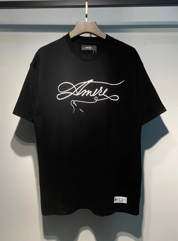 701 model P114 AMIRI real shot black white hanging shot S. M. L. XL