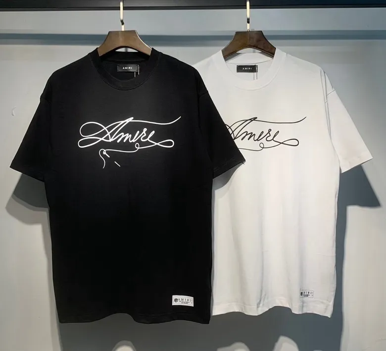 701 model P114 AMIRI real shot black white hanging shot S. M. L. XL