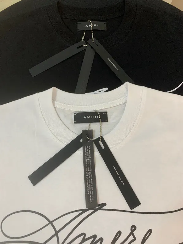 701 model P114 AMIRI real shot black white hanging shot S. M. L. XL