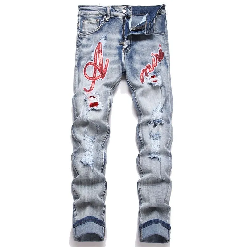P166 Top replica AMIRI denim shorts AMIRI high street basic ripped tight stretch jeans trousers Amiriamiri is transliterated as Emil, which is the name of the founder. Mike Amiri, the founder of amiri, grew up in Los Angeles, USA. He was influenced by the local street culture Rock since he was a child, so he founded the amiri brand named after himself. A variety of trendy clothing meets the needs of different fashion players. Amiri clothing has novel and unique styles and is a well-known street brand in the United States. Many of its styles and styles are loved by many street photographers. Various clothing styles meet the needs of different people, show their unique temperament, and show the trend of dressing. amiri's jeans are relatively famous. Not only do they have many styles, but the quality of the jeans is also very good. Many celebrities have also worn amiri brand jeans. Fashionability.  Color; picture color Size: m l xl xxl