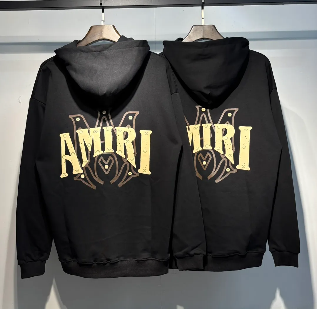897 P230 autumn and winter new product AMIRI real shot sweatshirt black hanging shot S. M. L. XL