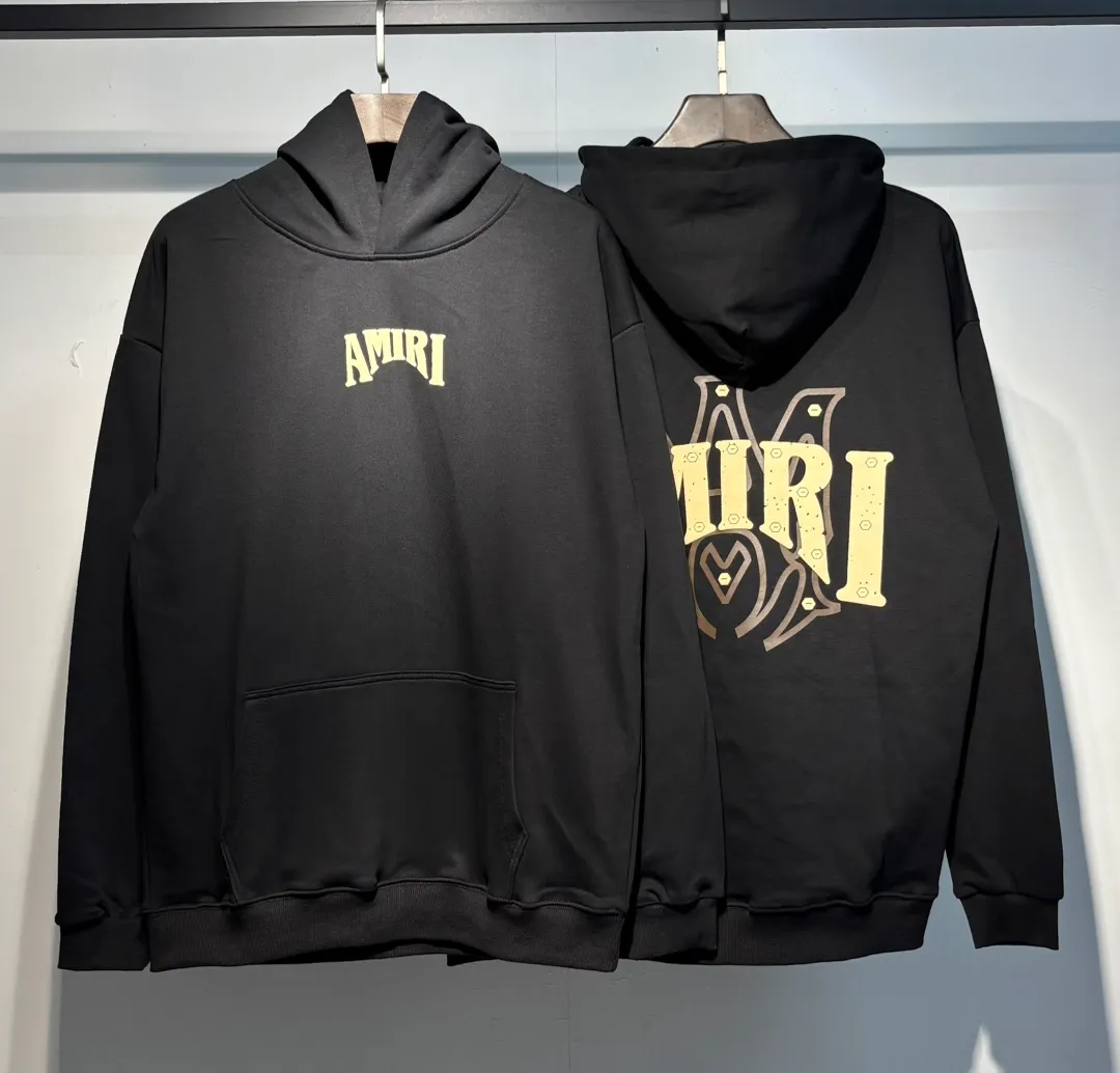 897 P230 autumn and winter new product AMIRI real shot sweatshirt black hanging shot S. M. L. XL