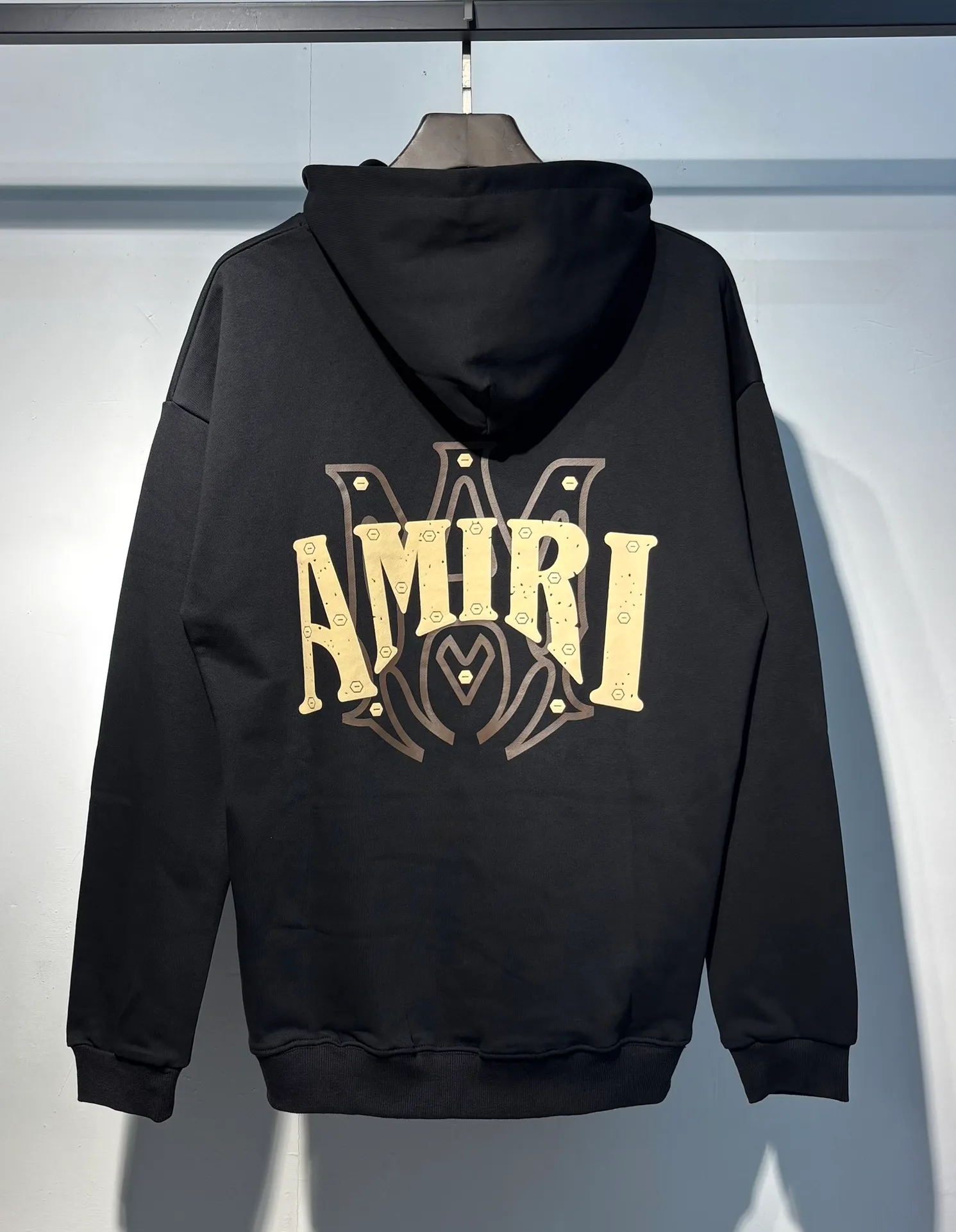 897 P230 autumn and winter new product AMIRI real shot sweatshirt black hanging shot S. M. L. XL