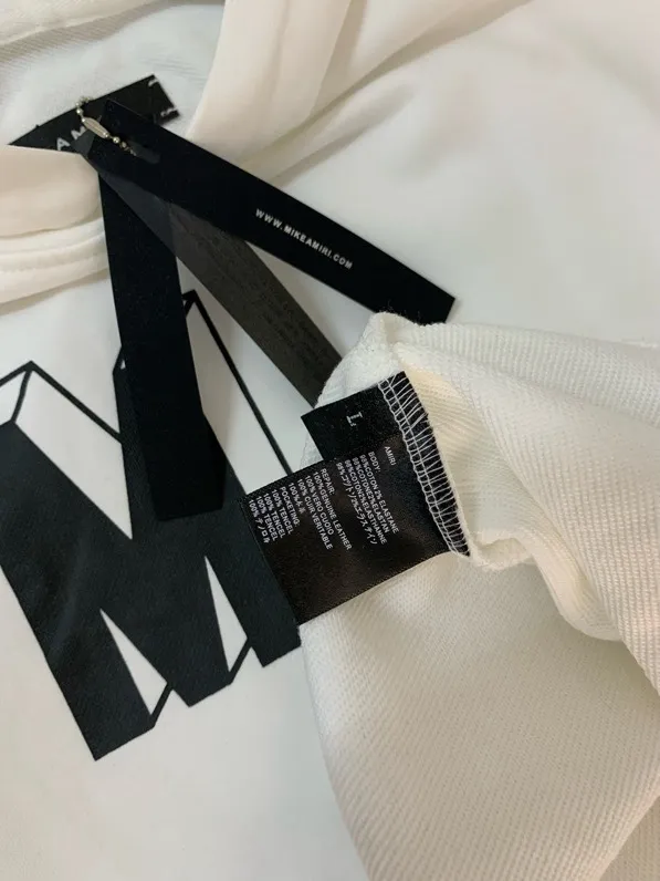 887 model P230 high quality 360g pure cotton terry AMIRI real shot sweatshirt black white hanging shot S. M. L. XL