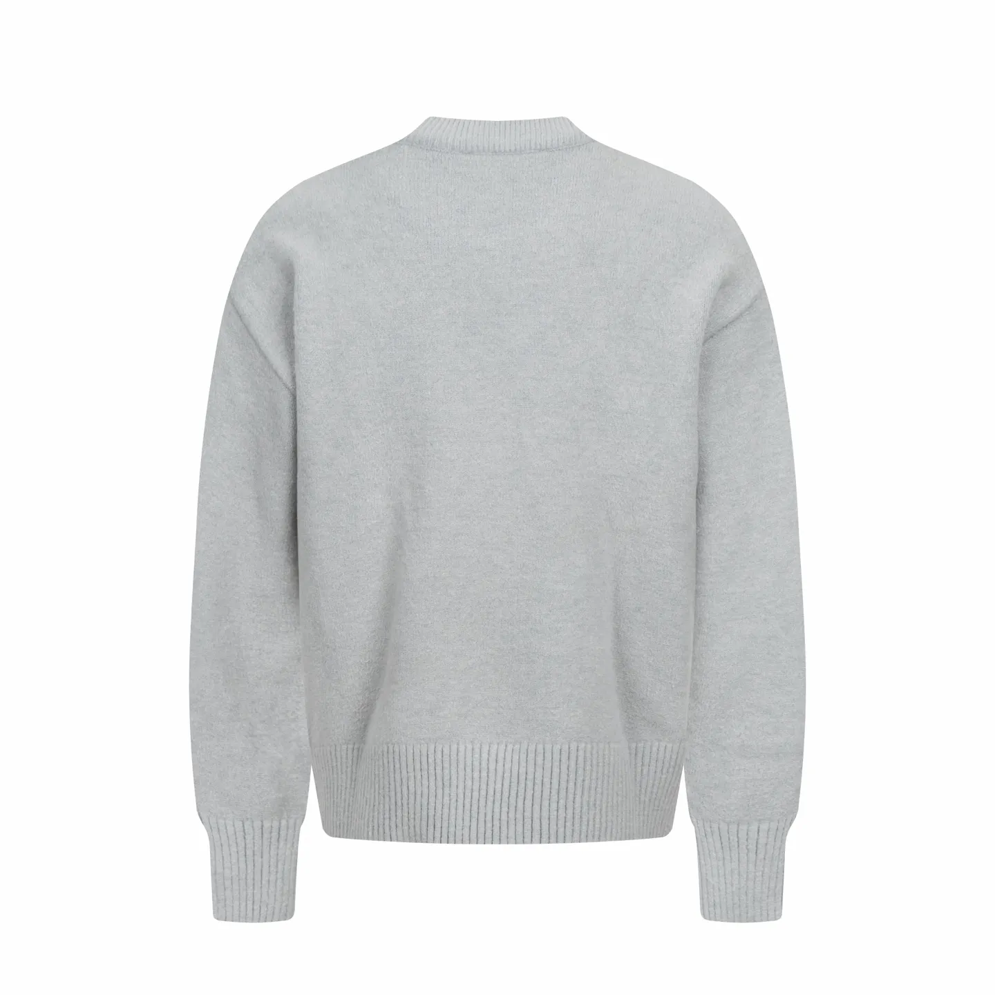 🅿️500 [Exclusive supply] Ami love jacquard crew neck sweater (grey) The original version was purchased for 2,617 and developed. The fabric is made of alpaca wool to maintain a stable shape. The stitching is even and firm, and the details are meticulously handled, reflecting the brand's strict control over quality. The overall design is simple and elegant, suitable for various occasions. Whether it is business or leisure, it can show an elegant and decent style. The overall wiring is straight and delicate, the fabric is comfortable and soft, and the color is consistent without color difference. It can be matched with the same style to create a fashionable look, and can be used in various occasions. Customized accessories, complete with three standards, the same style for men and women. Size:S-M-L-XL