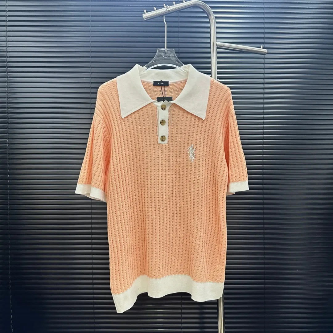P300 Style: AMIRI patchwork embroidered knitted POLO Size: S-XXL Fabric: Wool blend Accessories: Full set of customized original accessories No gender distinction, same style for men and women