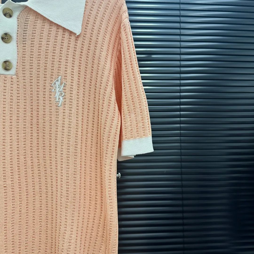 P300 Style: AMIRI patchwork embroidered knitted POLO Size: S-XXL Fabric: Wool blend Accessories: Full set of customized original accessories No gender distinction, same style for men and women