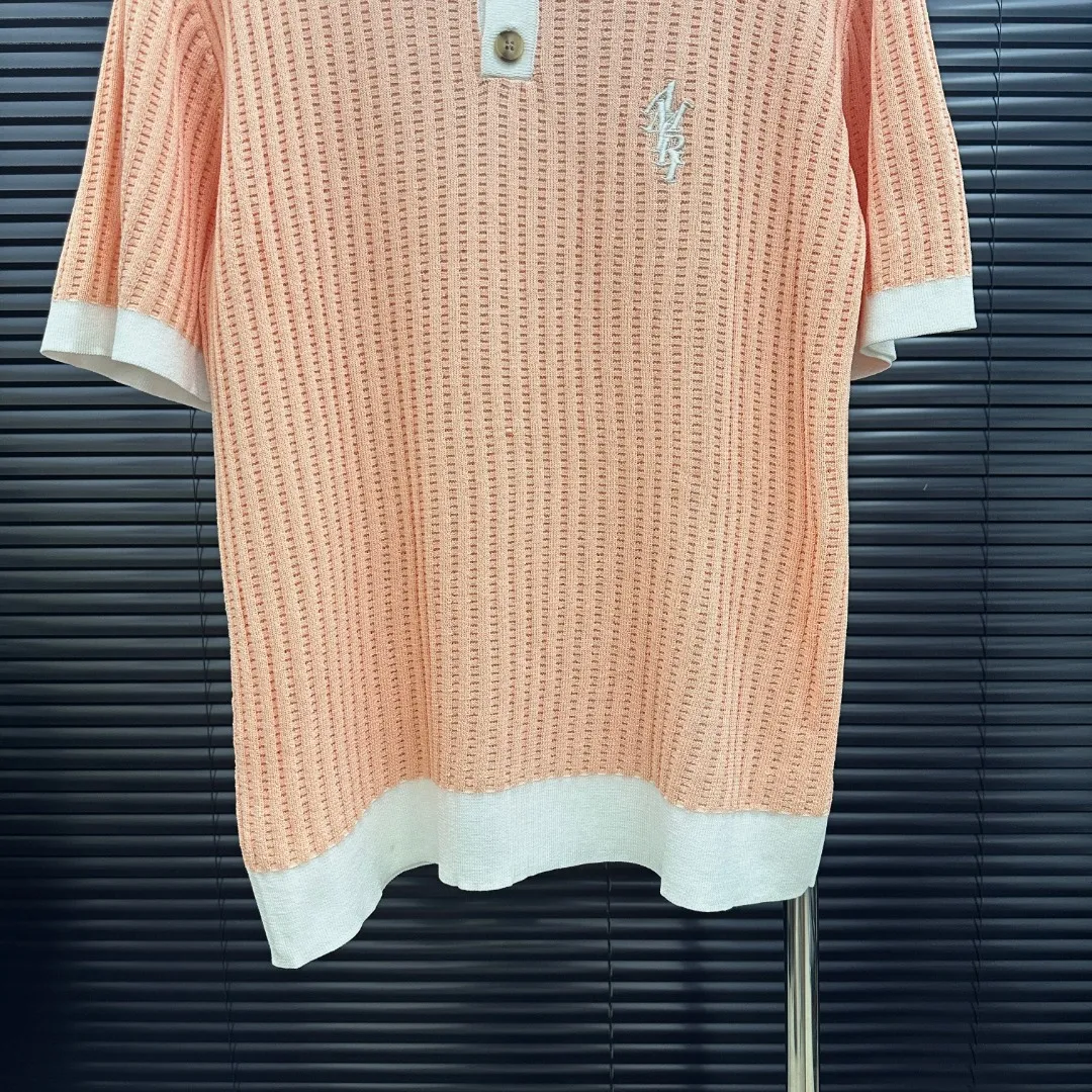 P300 Style: AMIRI patchwork embroidered knitted POLO Size: S-XXL Fabric: Wool blend Accessories: Full set of customized original accessories No gender distinction, same style for men and women