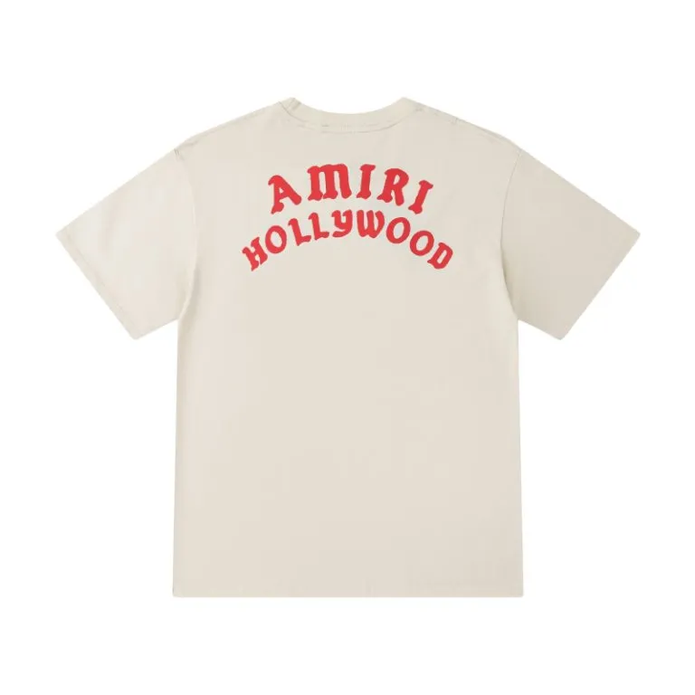 P150 8063#AMIRI classic printed LOGO, color: black, apricot, size: S M L XL