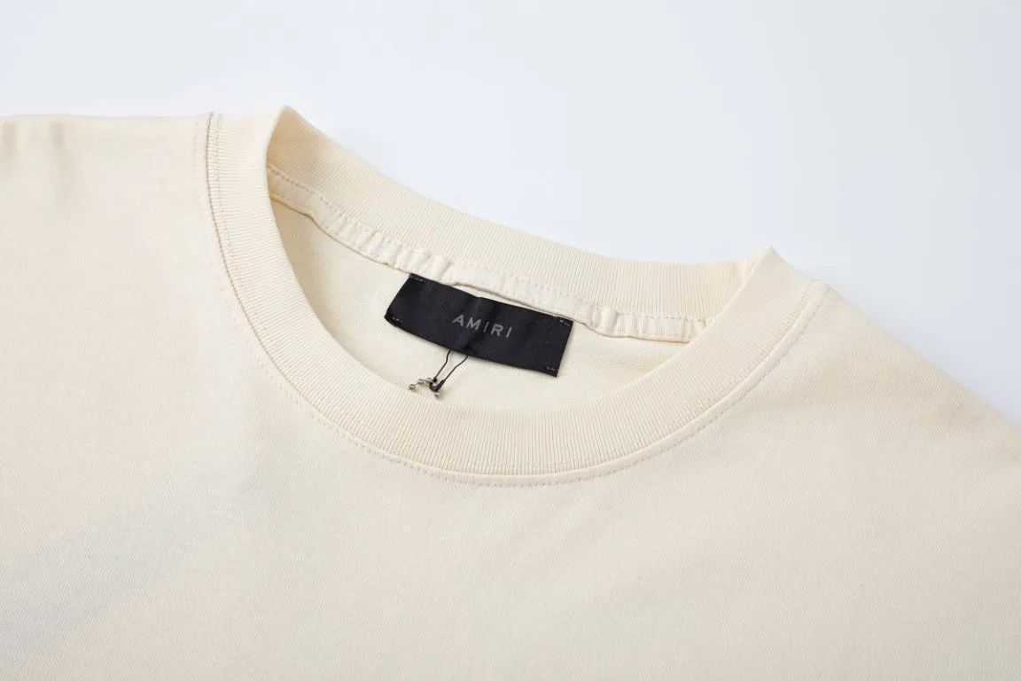P150 8063#AMIRI classic printed LOGO, color: black, apricot, size: S M L XL