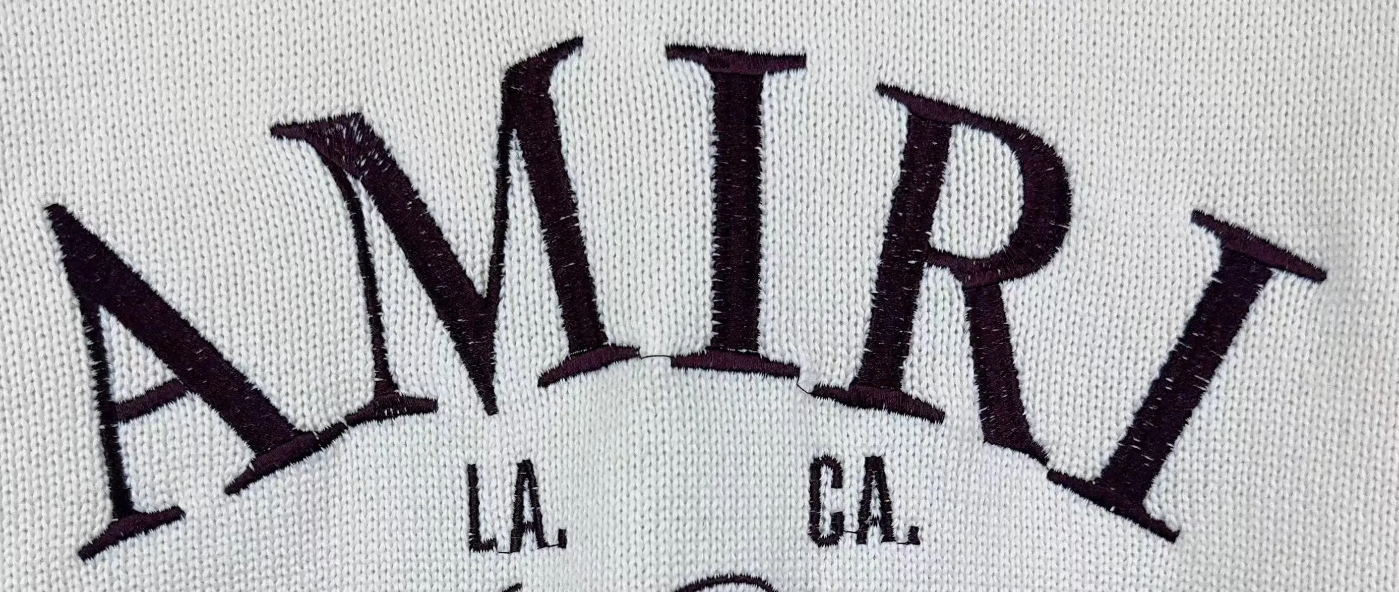 P240 🎉AMIRI new sweater, logo embroidery on the chest 1:1 Color: Pearl White, Black, Size: S M L XL XXL