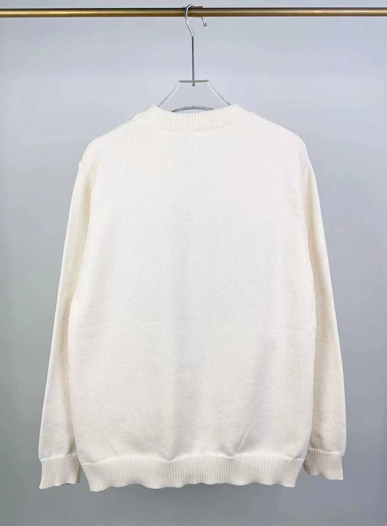 P240 🎉AMIRI new sweater, logo embroidery on the chest 1:1 Color: Pearl White, Black, Size: S M L XL XXL