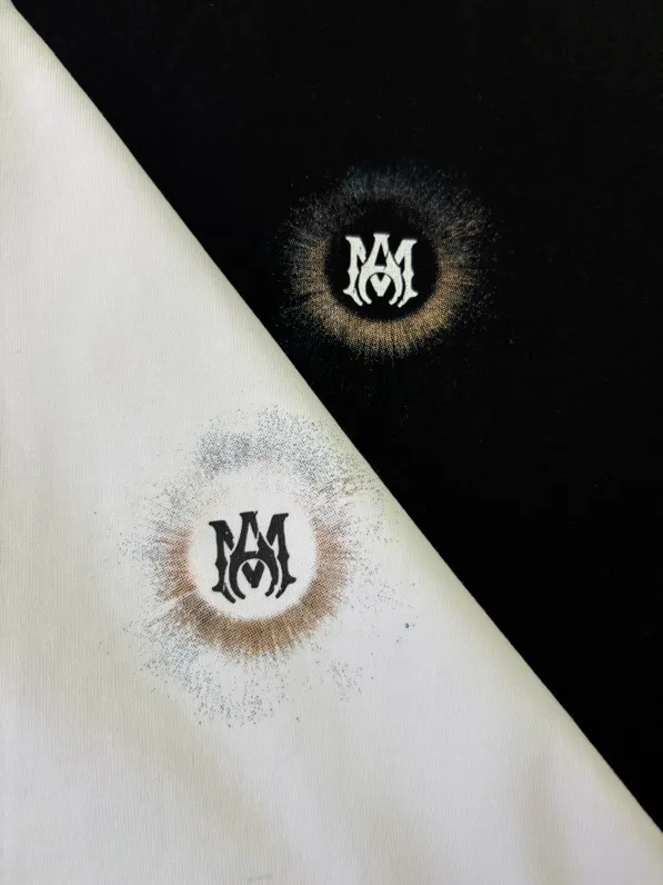 725 model P126 AMIRI real shot black white hanging sun black hole star letters S. M. L. XL