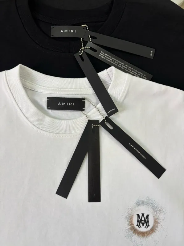 725 model P126 AMIRI real shot black white hanging sun black hole star letters S. M. L. XL