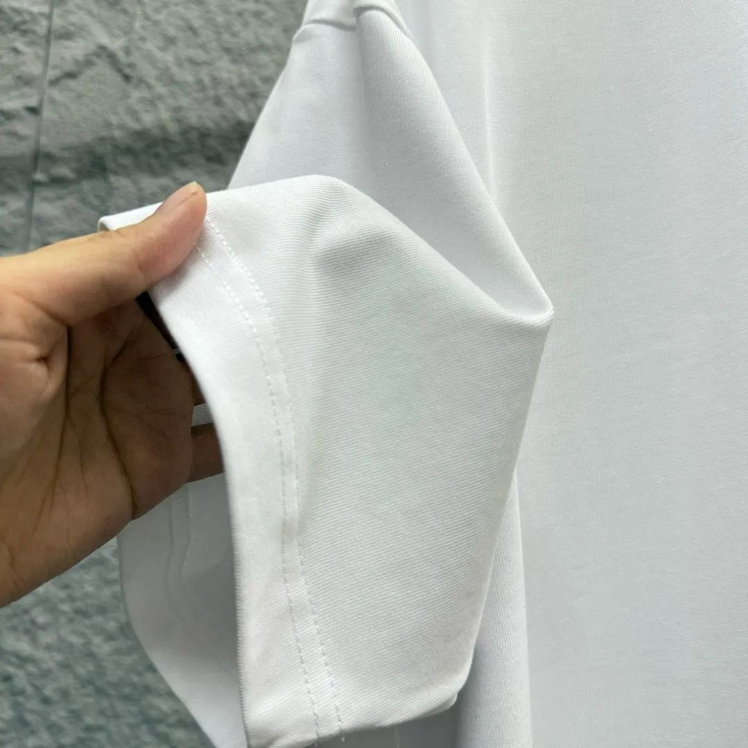 🅿️180 Ami* love embroidery 2025 spring and summer new style Big love A embroidered personalized letters Customized double yarn plain cotton fabric Short-sleeved T-shirt Uniform for men and women Color: white floral gray black Size: S (90-130 pounds) M (120-150 pounds) L (140-165 pounds) XL (160-180 pounds) XXL (180-210 pounds)