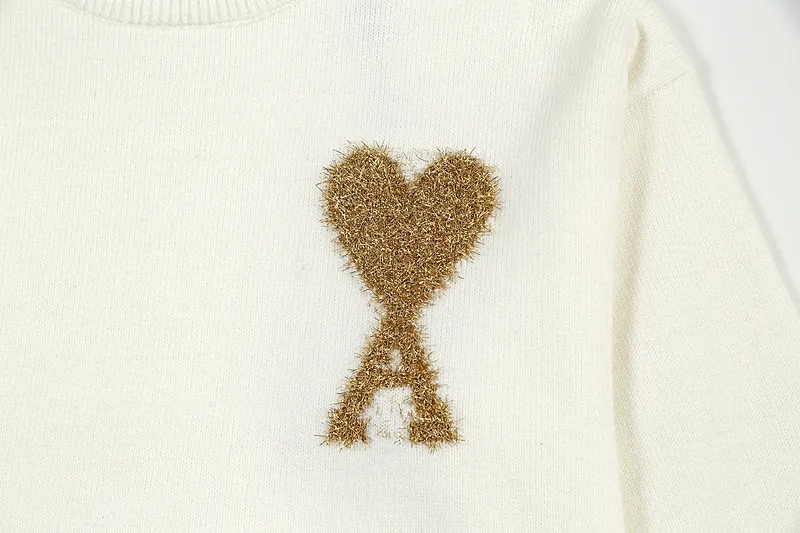 Ami Paris 2024 autumn and winter new products knitted crew neck sweater SMLXL