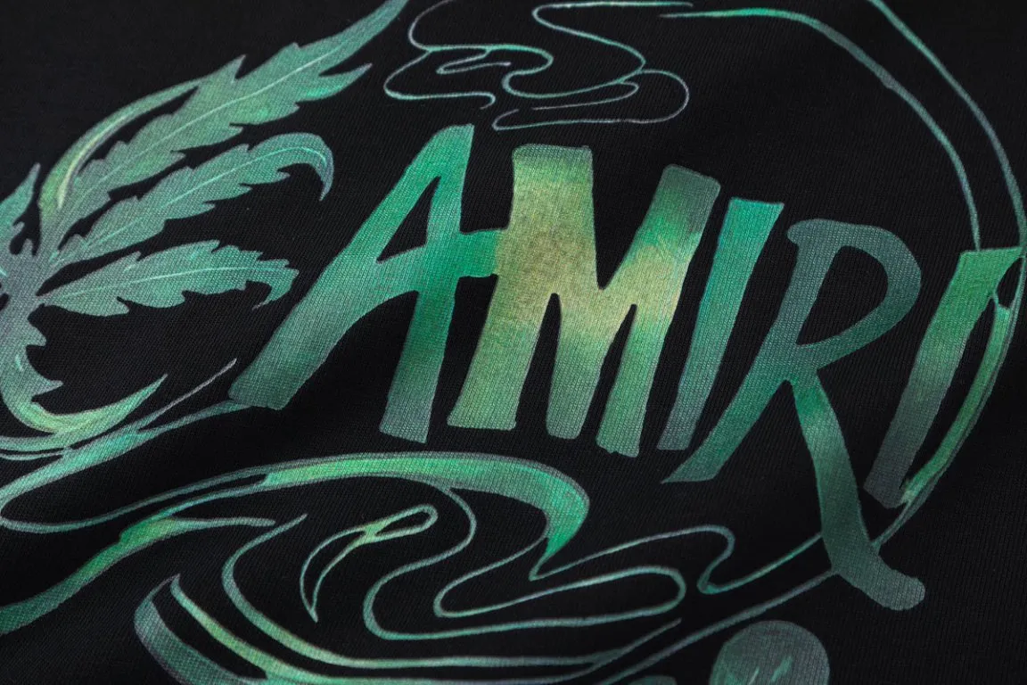 P150 8060#AMIRI colorful LOGO, color: black, size: S M L XL