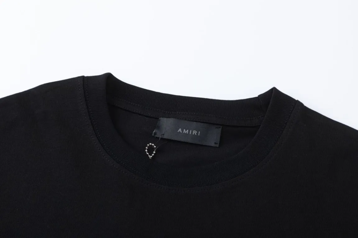 P150 8060#AMIRI colorful LOGO, color: black, size: S M L XL