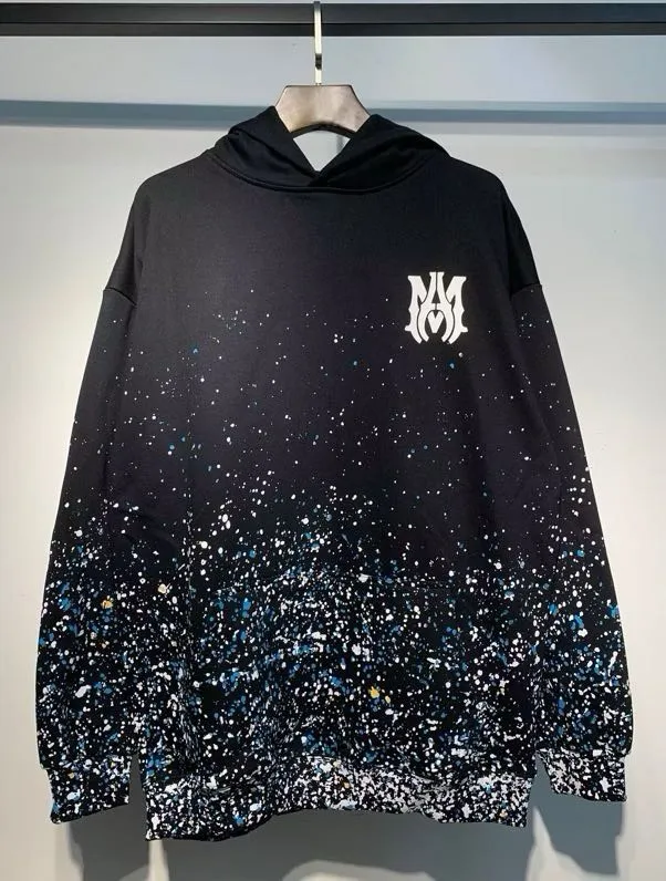 873 model P230 AMIRI real shot sweatshirt black hanging shot S. M. L. XL