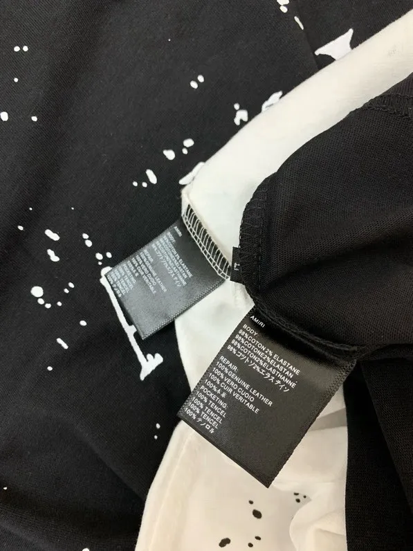 713 model P126 AMIRI real shot black white hanging S. M. L. XL