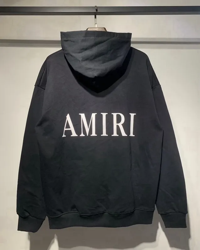 856 P220 AMIRI real shot sweatshirt black and white hanging shot S. M. L. XL