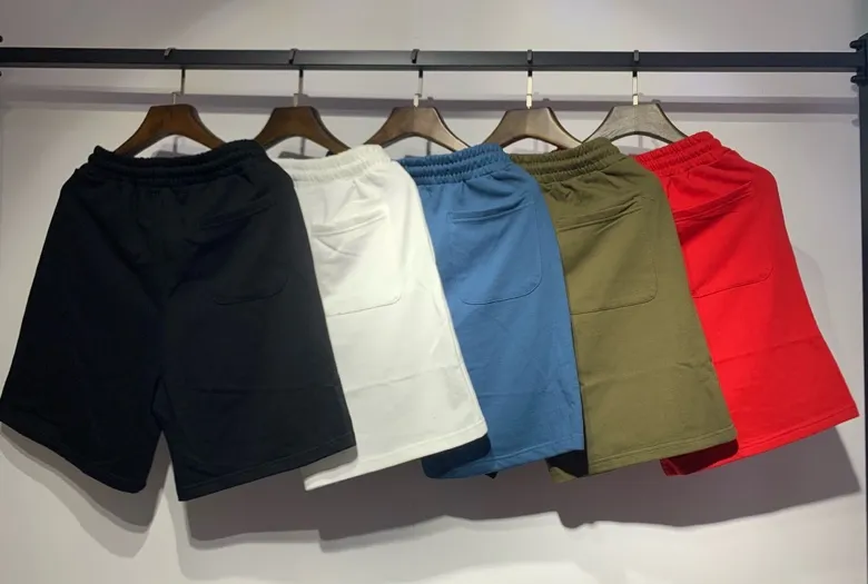 Model 704 P134 Real shot new product 2023 embroidered AMIRI letter five-quarter pants shorts 300g terry sweatpants black white navy blue red army green L. XL. XXL