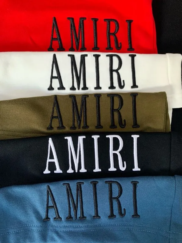 Model 704 P134 Real shot new product 2023 embroidered AMIRI letter five-quarter pants shorts 300g terry sweatpants black white navy blue red army green L. XL. XXL