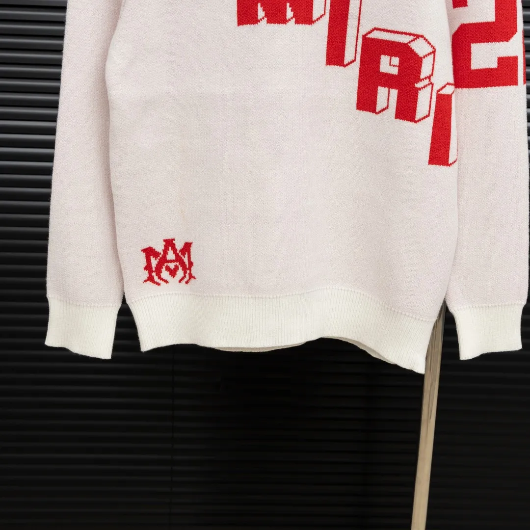 P300 Style: AMIRI Emir 3D letter number 22 long-sleeved sweater Size: S-XXL Fabric: Wool blend Accessories: Full set of customized original accessories No gender distinction, same style for men and women
