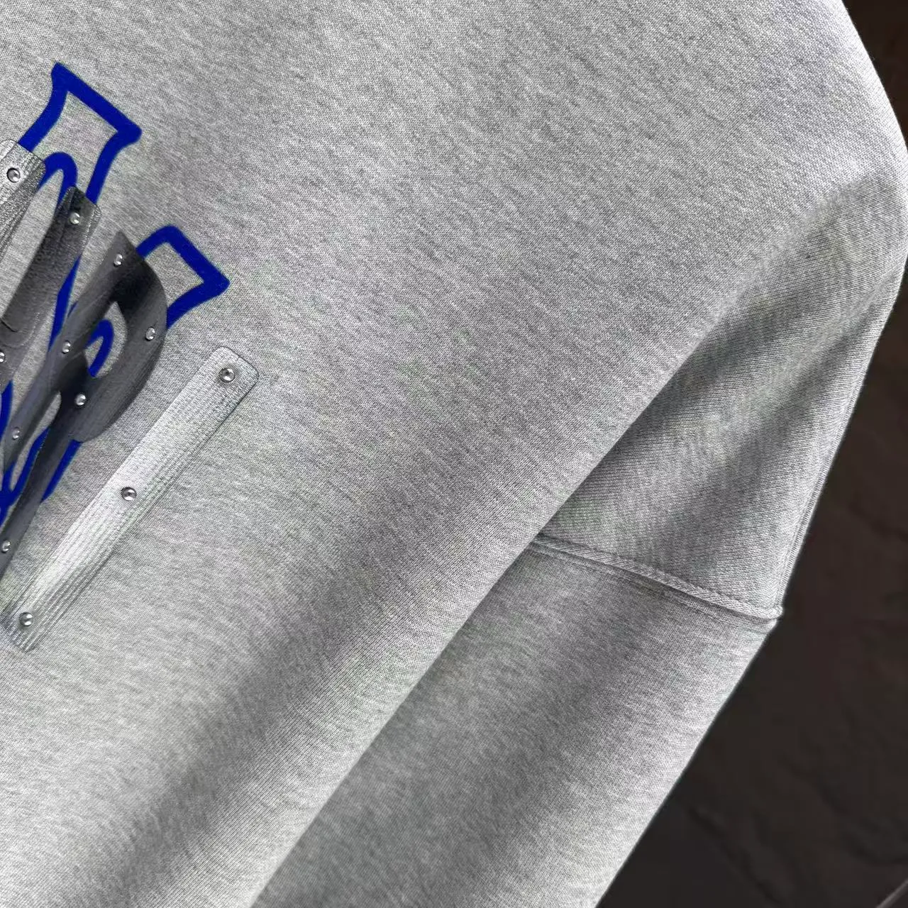 P210 AMIRI* 2025 autumn and winter new round neck sweatshirt 400g terry cotton letter flocking➕3D printing Color: Black White Gray Dark Blue Size: S M L XL XXL
